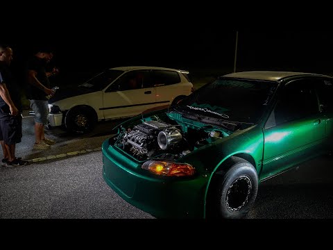 ALL MOTOR K24 EG HATCH VS ALL MOTOR J32 EG HATCH | FWD STREET RACING | 4K