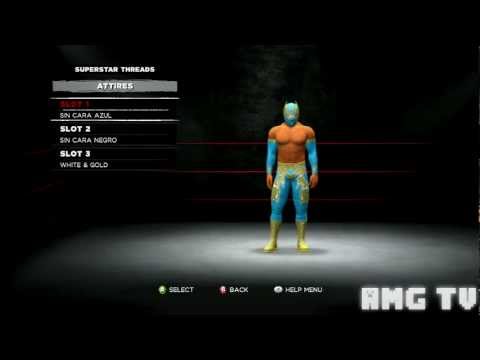 WWE 13 - Sin Cara Superstar Threads (3 Real Attires)