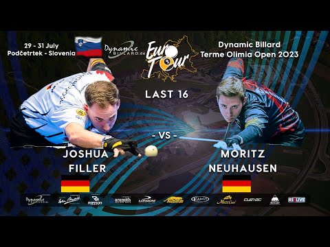 Last 16 Joshua Filler vs Moritz Neuhausen Dynamic Billard Terme Olimia Open 2023