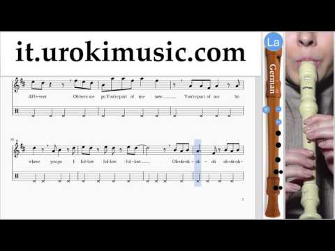 Lezioni di Flauto Dolce G. Shakira Can't Remember to Forget You Parte#2 Melodia Tutorial Spartito