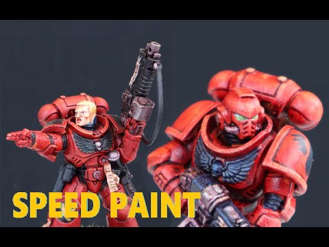 Painting Blood Angels with Oil Paint