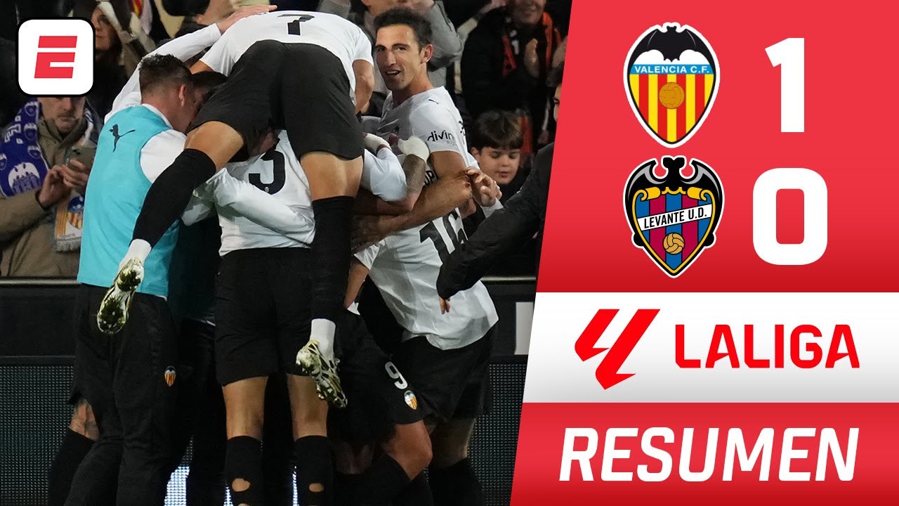 VALENCIA le ganó 1-0 a LEVANTE y consiguió un IMPORTANTÍSIMO triunfo | Resumen | La Liga