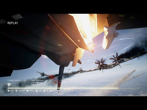 ACE COMBAT™ 7  walkthrough, MISSION 12: Stonehenge Defence, flying ADF-01 Falken, with FAEB's.