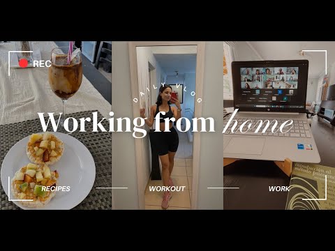Home office vlog | un día conmigo trabajando desde casa - gimnasio -  tips 💫✨