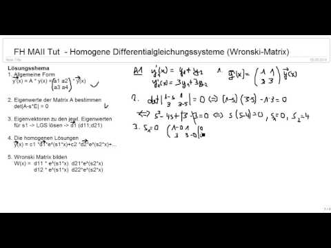 B6 FH Tut MAII - Homogene Differentialgleichungssysteme (Wronski Matrix)