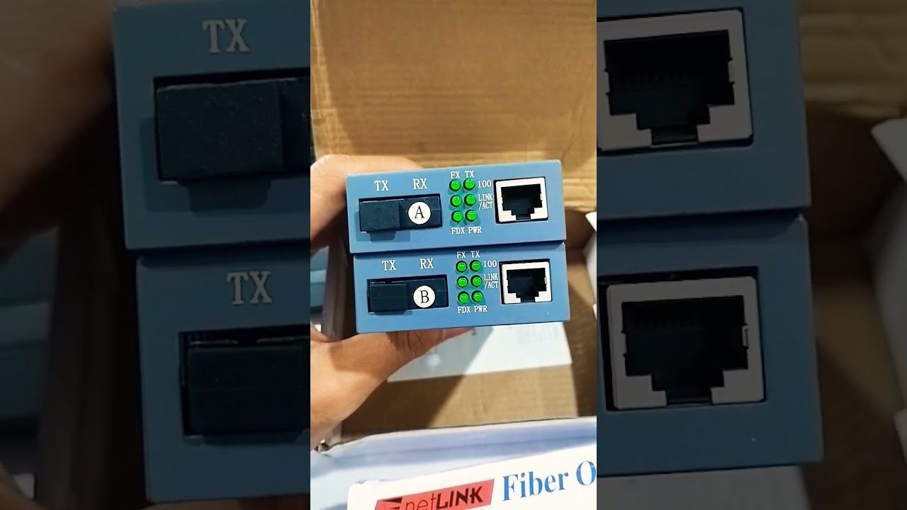 Optical Media Converter HTB-3100 A&B to RJ45 Netlink #fiberoptic
