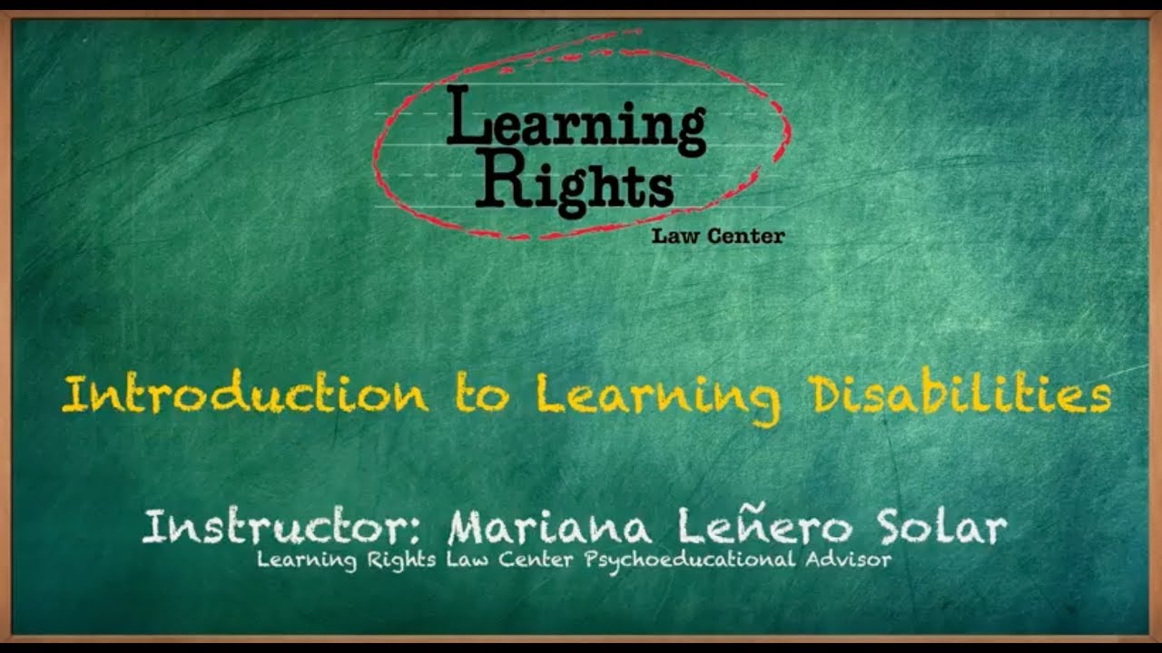 Introduction to Learning Disabilities