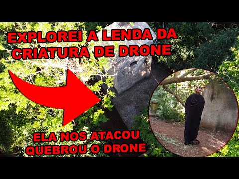 EXPLOREI A LENDA DA CRIATURA DE DRONE ELA APARECEU INESPERADAMENTE E NOS ATACOU 👹