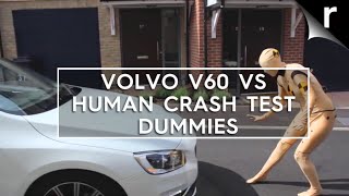 Volvo V60 vs human crash test dummies in Morphsuits