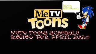 MeTV Toons Schedule Review For April 2026