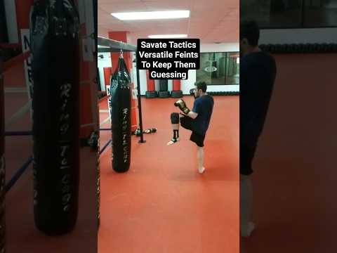 1 Feint 4 Kicks. Versatile Feints. Savate Tactics. #shorts #kickboxing #savate #mma #martialarts