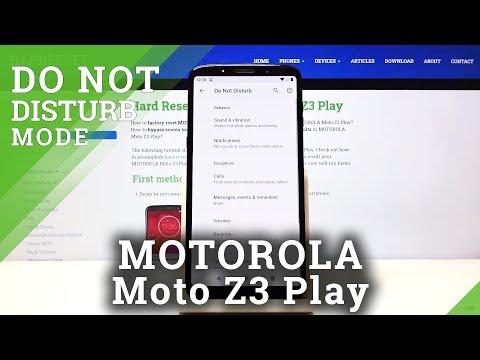 How to Turn On DND Mode in MOTOROLA Moto Z3 Play – Do Not Disturb Mode