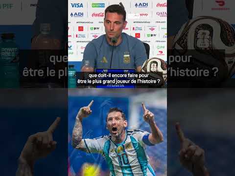 Pour Scaloni, il n'y a plus aucun doute : Messi est le GOAT ! 🇦🇷🐐