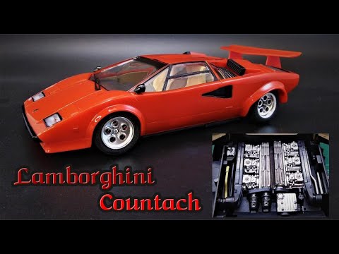 TAMIYA 1/24 Lamborghini Countach LP500S Red Body w/Clear Coat 25419 From  Japan