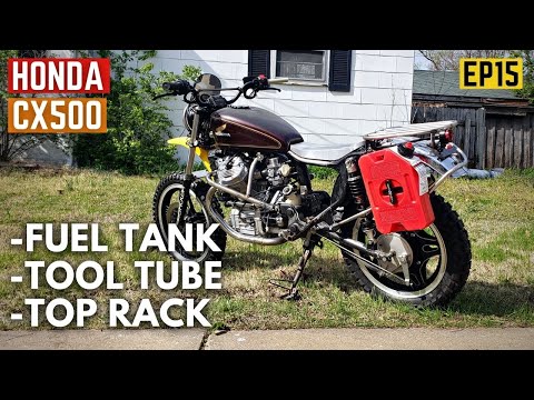 Building Rotopax Mount / Tool Tube / Top Rack for the CX500 Scrambler - EP15