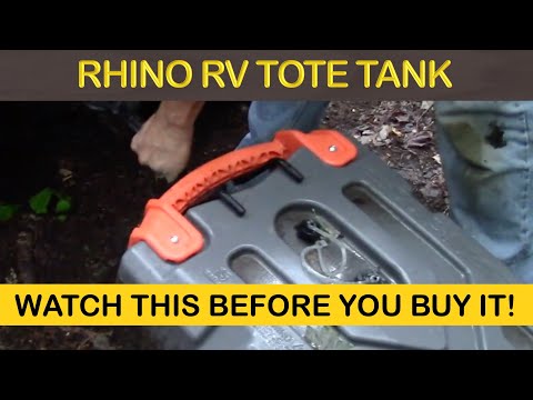 CAMCO RHINO PORTABLE RV WASTE TOTE TANK REVIEW - OFF GRID SEPTIC
