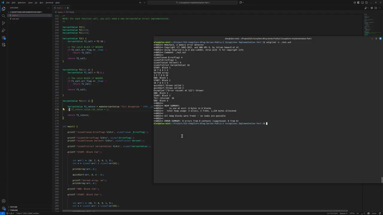 C Exception Implementation Part II