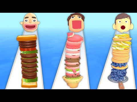 SANDWICH RUNNER vs ICE CREAM RUN vs PANCAKE RUN - Triple Game