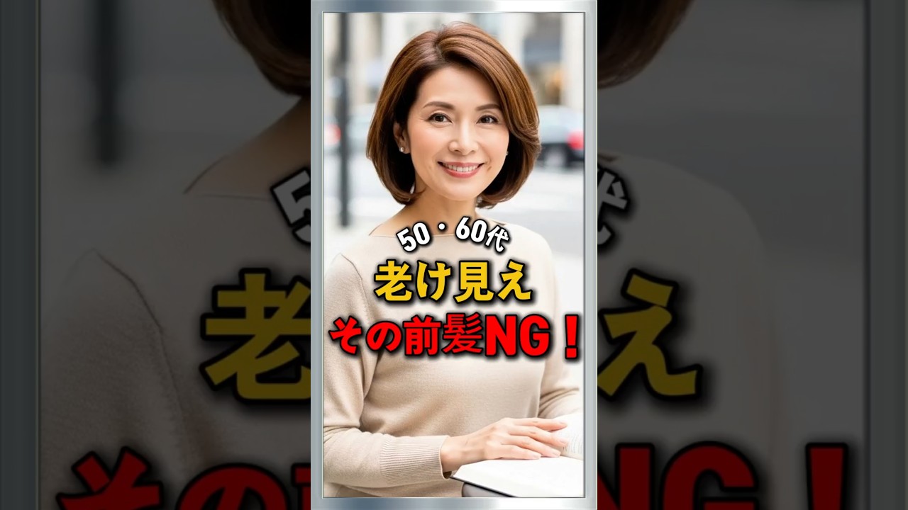 50・60代 知らないと老ける 前髪NG4つ