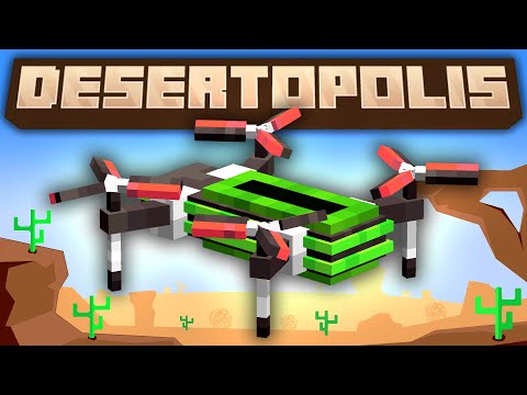 Insane Drone Farming in Minecraft Desertopolis