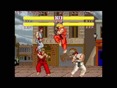 Ryu & Ken (Street Fighter 1) vs Ryu & Ken (Street Fighter 2)