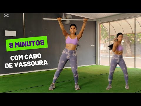 8 Minutos para Secar a Barriga com um Cabo de Vassoura (Simples e Rápido!) 