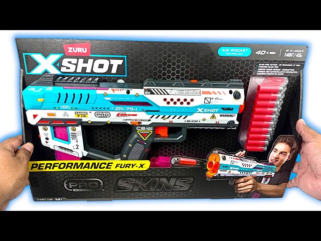 Vídeo relacionado con XSHOT Skins Jurassic World, Flux Jurassic (paquete de 2) 16 dardos incluidos, tecnología Air Pocket Dart, lanzador de espuma de juguete para niños, adolescentes y adultos, caja marrón, (Flux Jurassic)