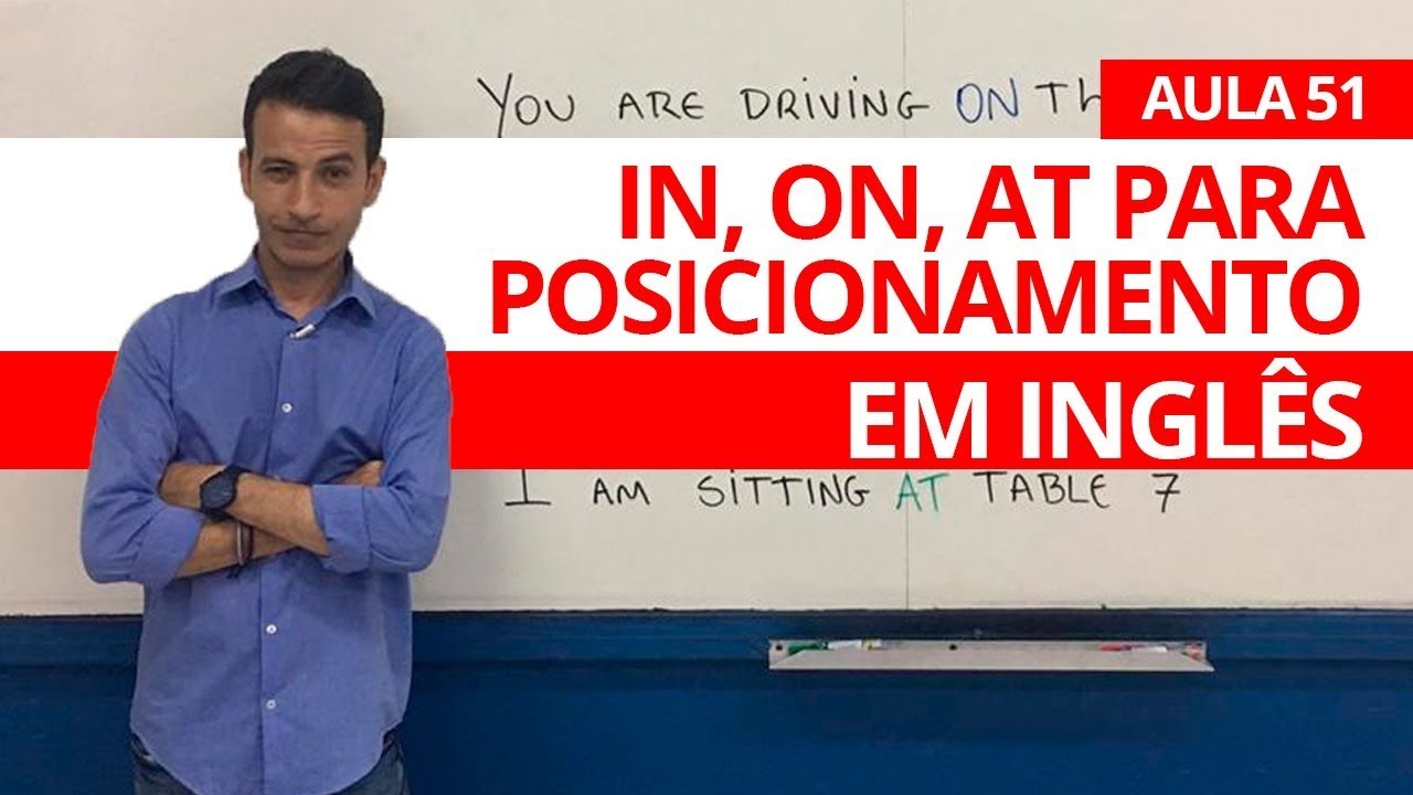 IN, ON, AT PARA POSICIONAMENTO EM INGLÊS  - AULA 51 PARA INICIANTES - PROFESSOR KENNY