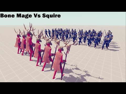 6x Bone Mage Vs 45x Squire TABS-Totally Accurate Battle Simulator