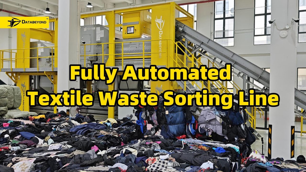 FULLY AUTOMATED TEXITLE WASTE SORTING LINE #textilewaste  #sortingmachine  #textilerecycling