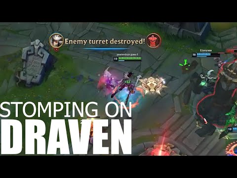 STOMPING WITH DRAVEN FULL GAMEPLAY (Draven vs Ezreal, Challenger EUW)