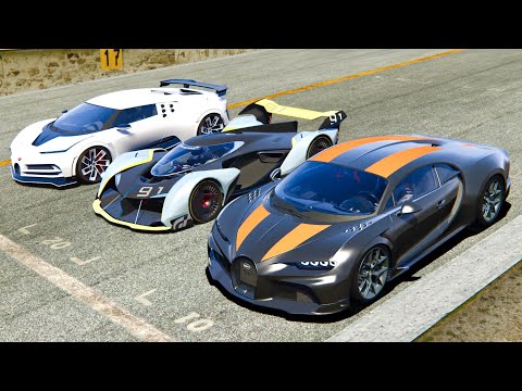 Bugatti Chiron Super Sport 300+ vs McLaren Ultimate Vision GT vs Bugatti Centodieci - Monza