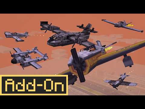 The ABSOLUTE BEST Airplanes Addon for Minecraft Bedrock 20 Planes