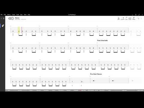 Nemo ( Nightwish ) ,Tablatura e base Senza Basso - Backing bass track - NO BASS