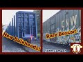 Southbound PAR 505 With A CNW Boxcar And New Flatcars