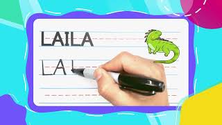How To Write LAILA | Write With Me! -- FOR KIDS
