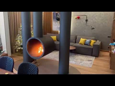 Камин панорамный openfire Ring в работе Камин панорамный openfire Ring в работе