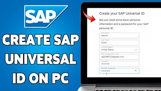 How To Create SAP Universal ID On PC 2025 | Sign Up For SAP Universal ID