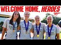 Welcome home, heroes! | Beth Mead, Leah Williamson, Lotte Wubben-Moy, & Rafaelle Souza return!