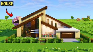 Modern cottage house || How to make modern cottage #minecraft