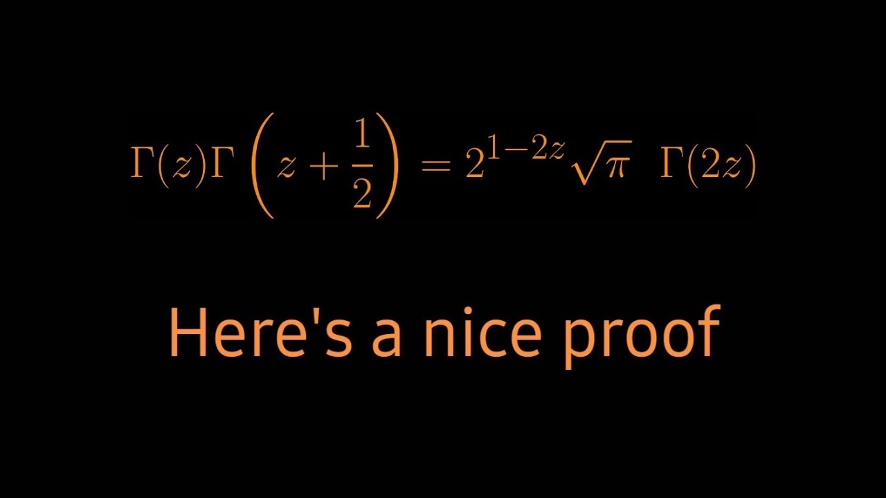 An elegant proof of Legendre's duplication formula for the gamma function