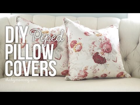 Part of a video titled How to Sew a Professional Looking Piped & Zippered Pillow Cover