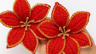 Adorna tu NAVIDAD con Estas Hermosas Flores a Crochet