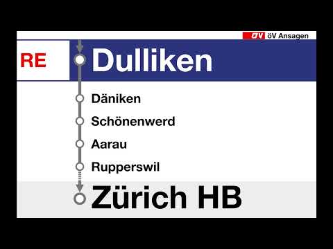 SBB Ansagen • RE • Olten – Zürich HB (mit Spezialansage in Lenzburg)