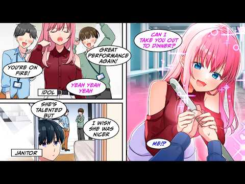 [Manga Dub] The top idol wants to take me, a janitor, out for dinner!?