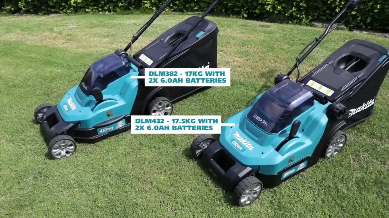 18Vx2 DLM382 380mm & DLM432 430mm Lawn Mowers