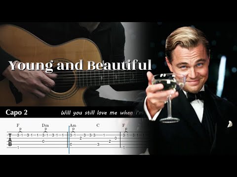 Young and Beautiful - Lana Del Rey - Fingerstyle Guitar TAB Chords