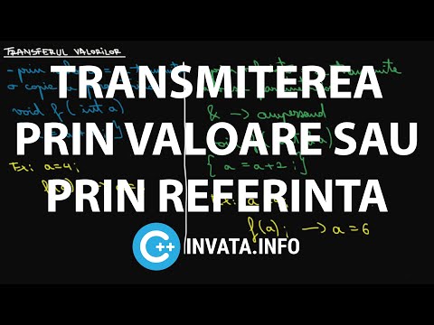 Transmiterea parametrilor prin valoare sau prin referinta - Subprograme C++