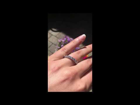 Stackable Double Shared Prong Eternity Ring - TwoBirch-TB-ETR-0004-WG-R