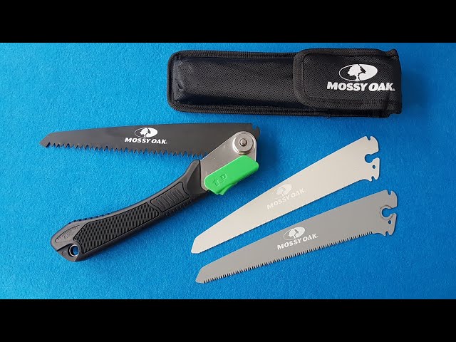 Vídeo relacionado con Mossy Oak Sierra de Podar 3 en 1, Sierra Plegable con Cuchillos de Madera, Métal y Plástico, Serrucho Plegable con Bolsa de Organizador, para Poda, Jardinería, Madera, Tubos, Metal